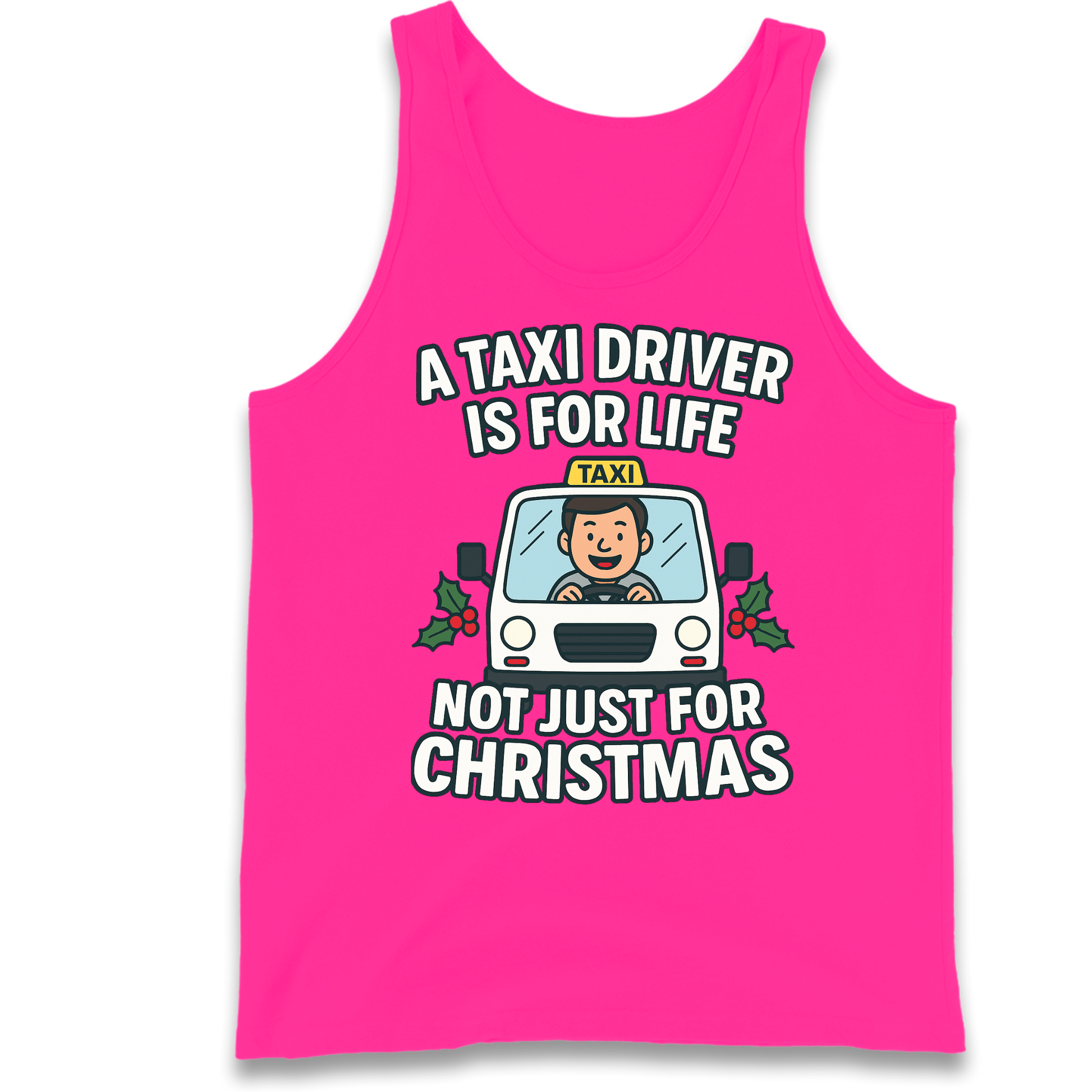 Taxi Driver Christmas Tank Top