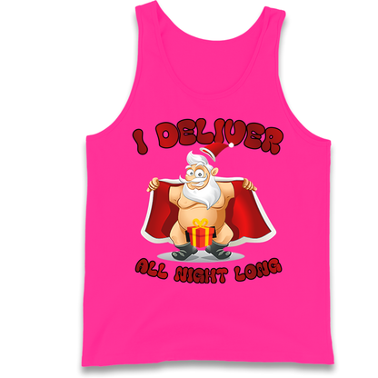 Santa Claus I Deliver All Night Long Christmas Tank Top
