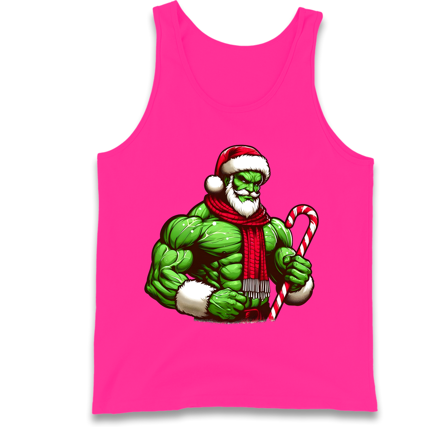 The Hulk Candy Cane Santa Tank Top