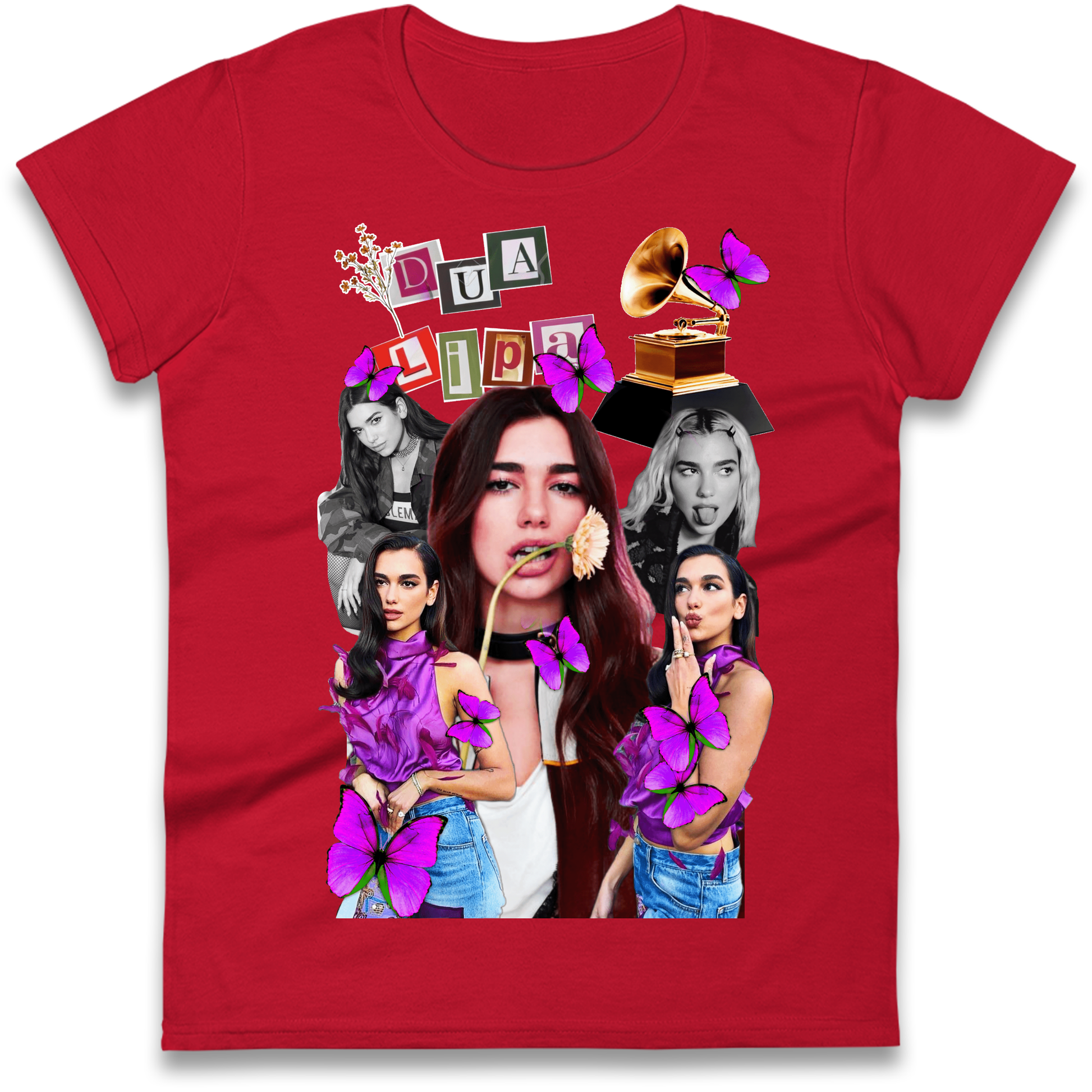 Dua Lipa Butterflies Ladies T Shirt 