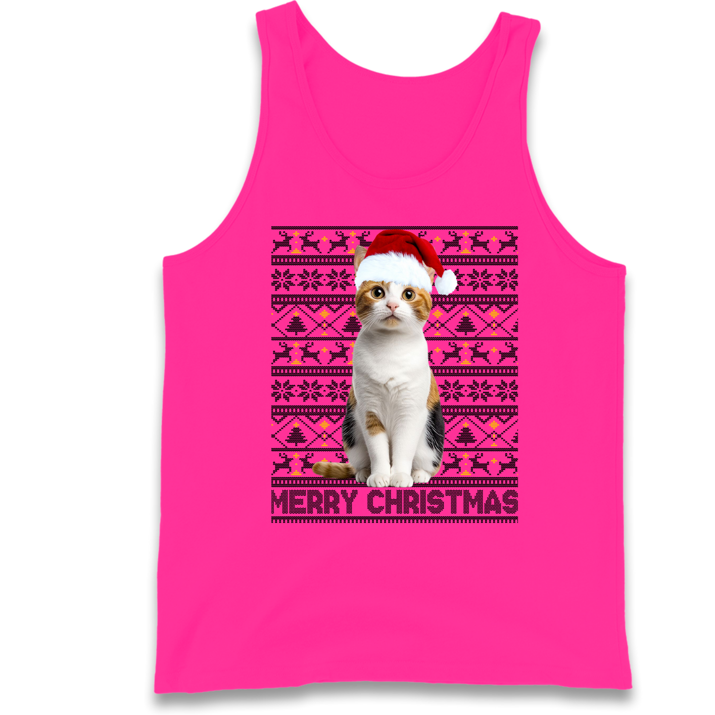 Merry Christmas Cat Tank Top