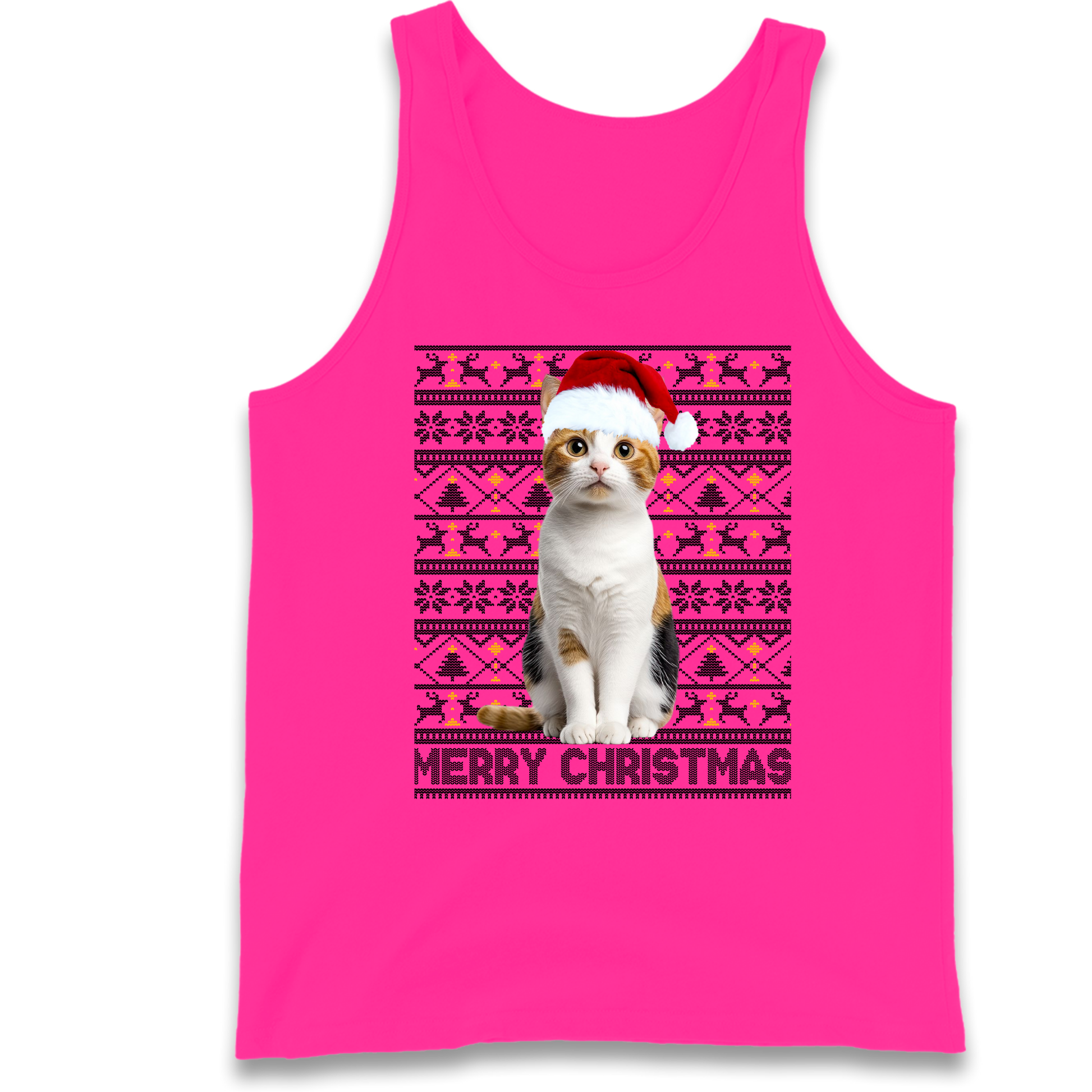 Merry Christmas Cat Tank Top