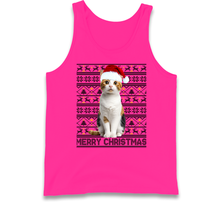 Merry Christmas Cat Tank Top