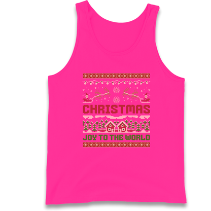 Christmas Joy to the World Christmas Tank Top