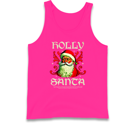 Holly Santa Christmas Tank Top