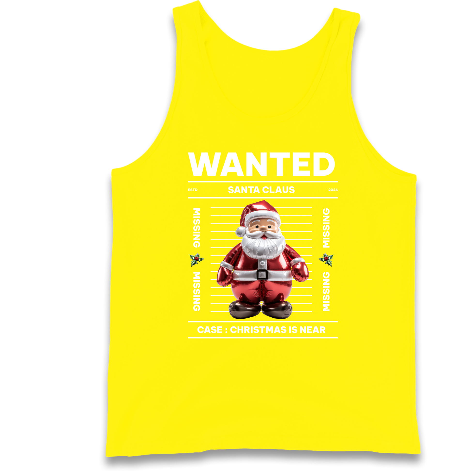 Wanted Santa Claus Christmas Tank Top