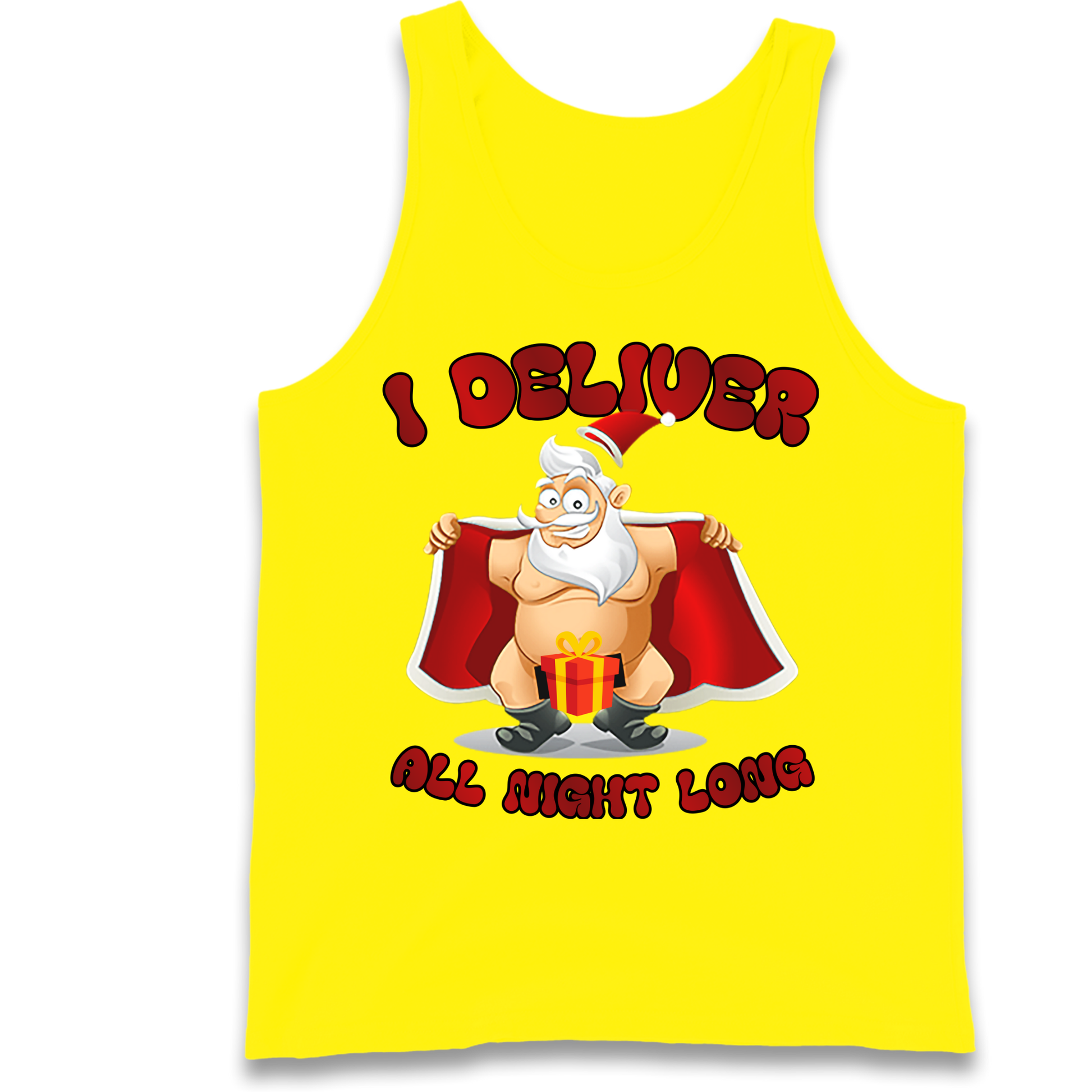 Santa Claus I Deliver All Night Long Christmas Tank Top