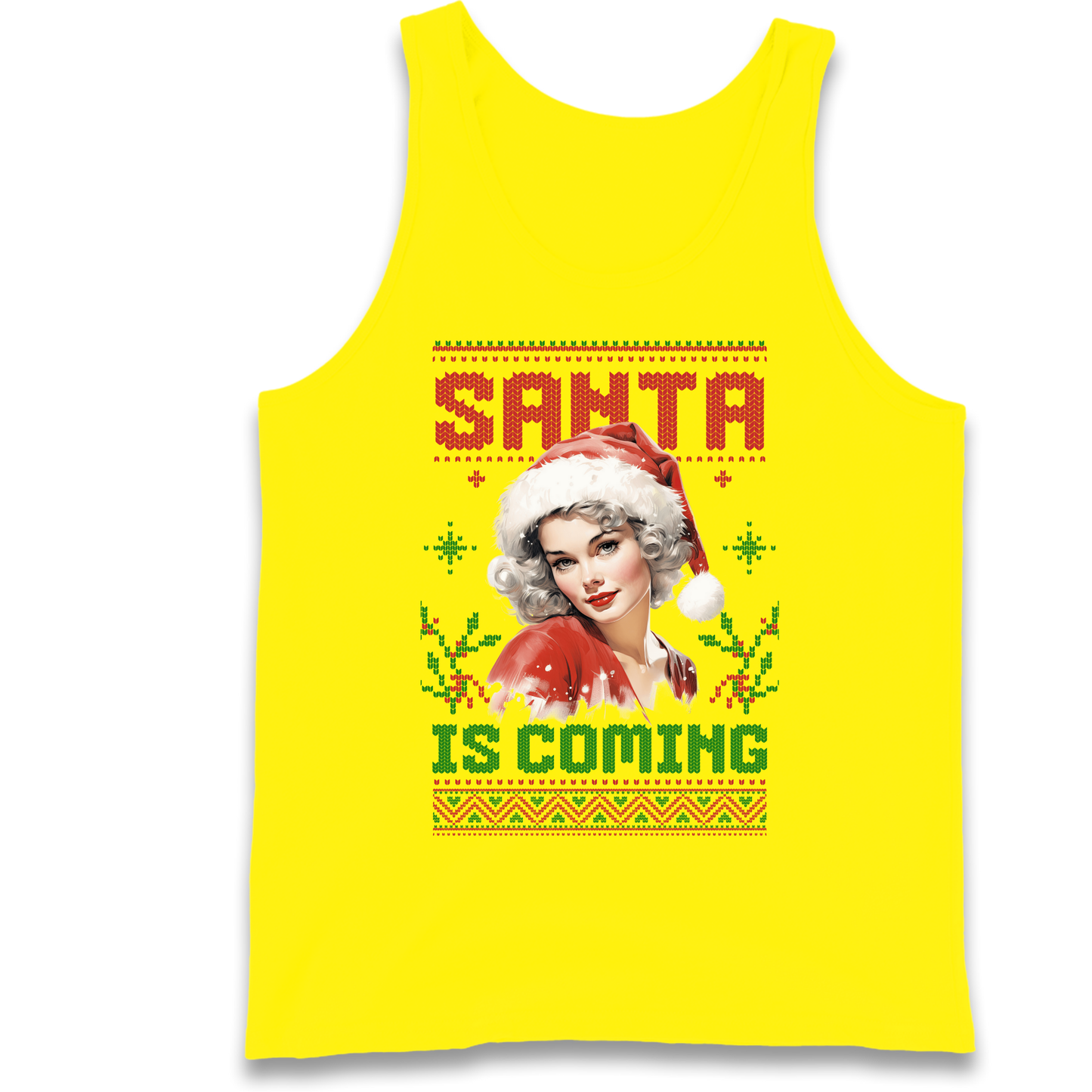 Santa is Coming Christmas Tank Top