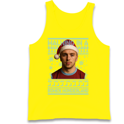Jared Bowen walking in a Bowen Wonderland Christmas Tank Top