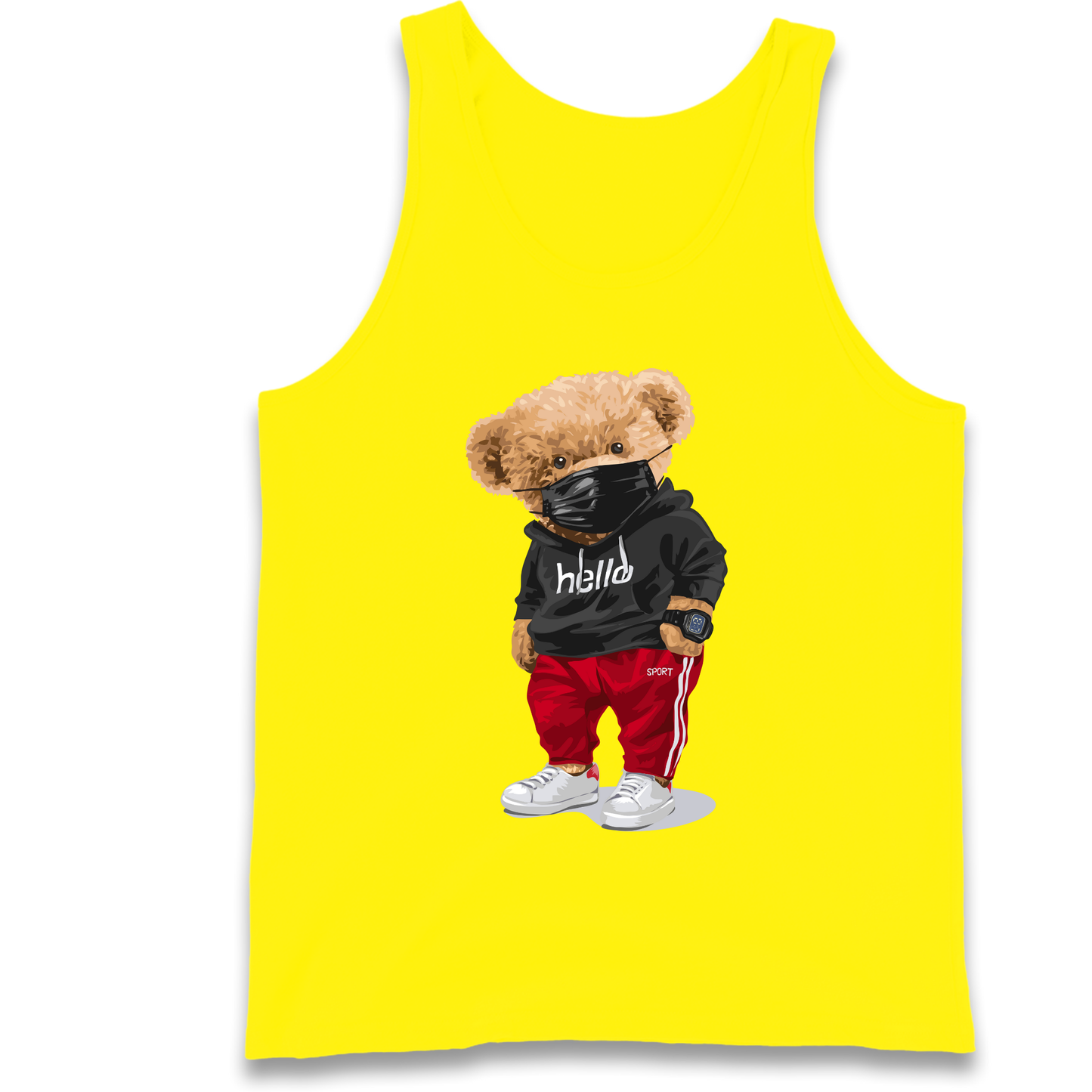Teddy Bear Hello Streetwear Tank Top