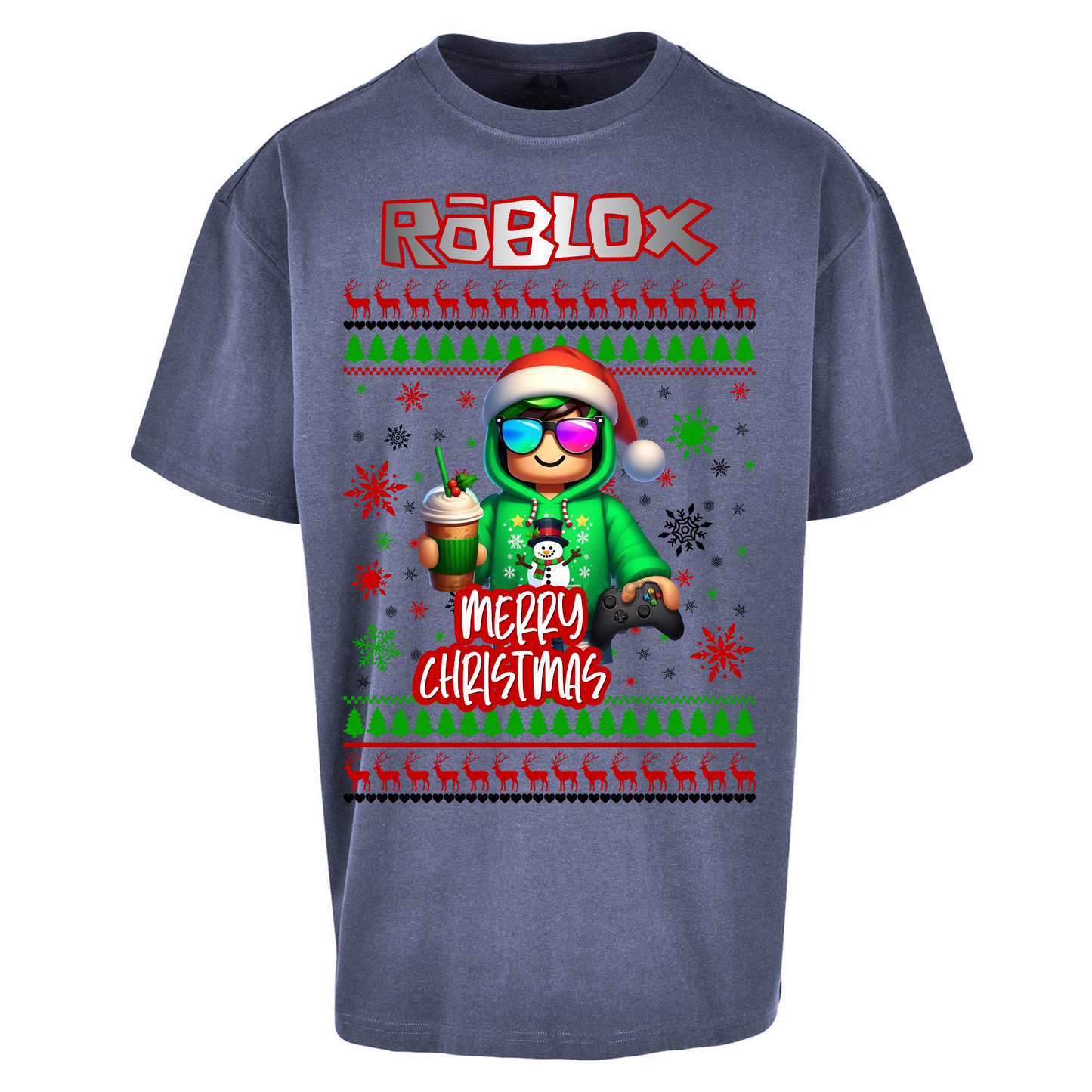 Roblox Merry Christmas Oversized T Shirts