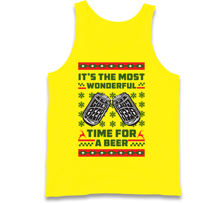 Its The Most Wonderful Time For A Beer Christmas Tank Top