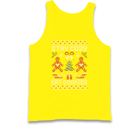 Stay Cozy Eat Cookies Christmas Tank Top
