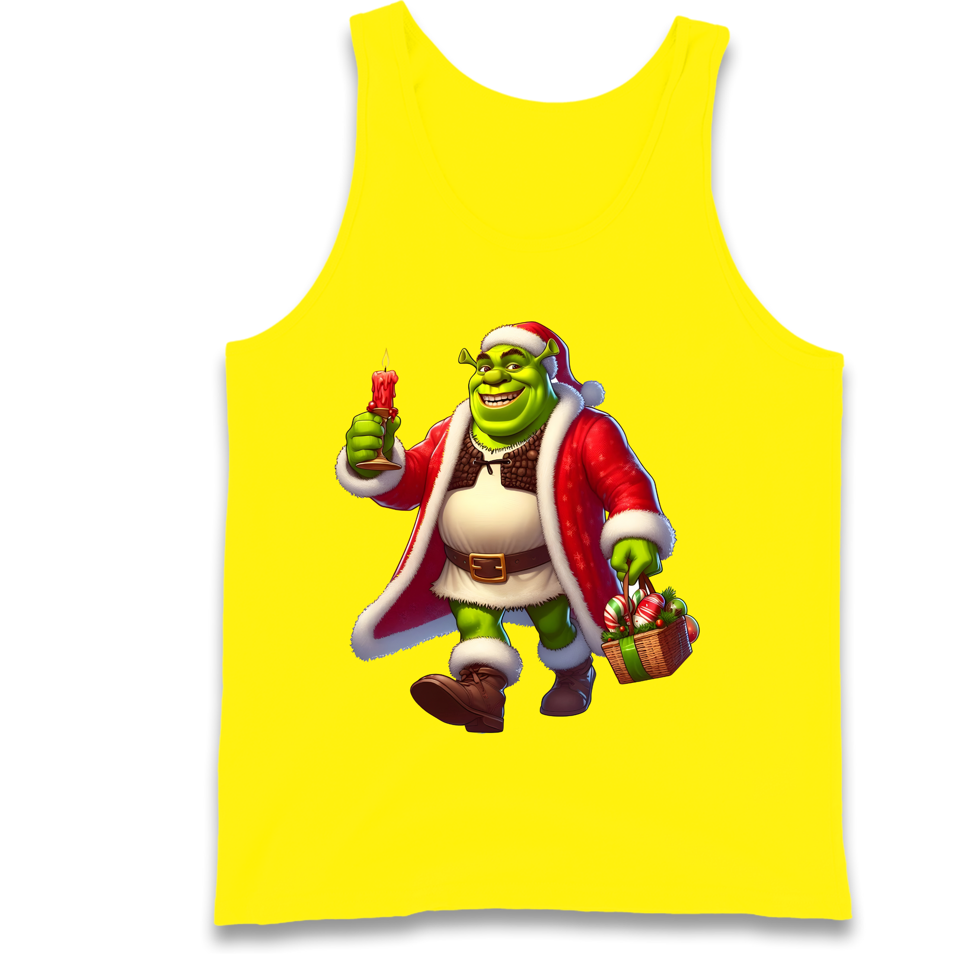 Shrek Santa Candle Tank Top