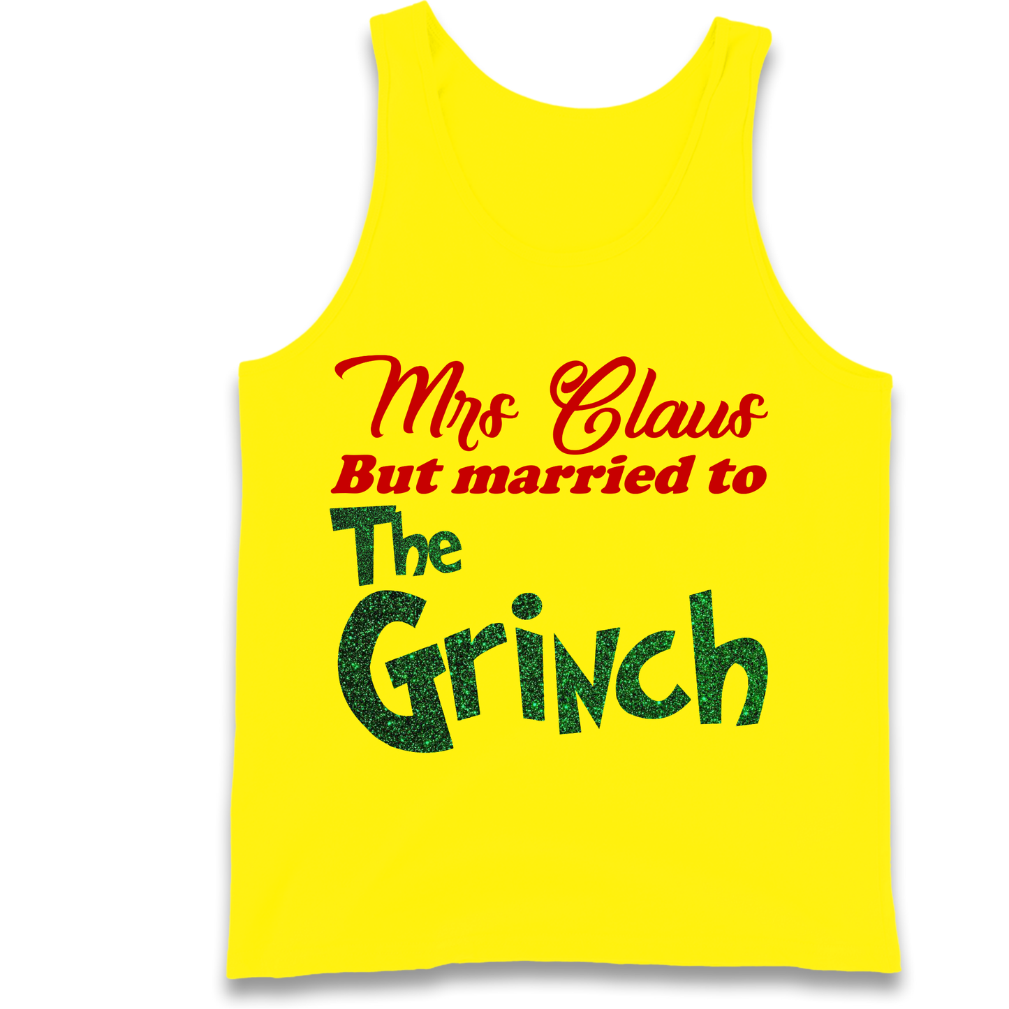 Mrs Claus But Married To The Grinch Christmas Tank Top