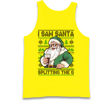 Santa Splitting The G Tank-Top