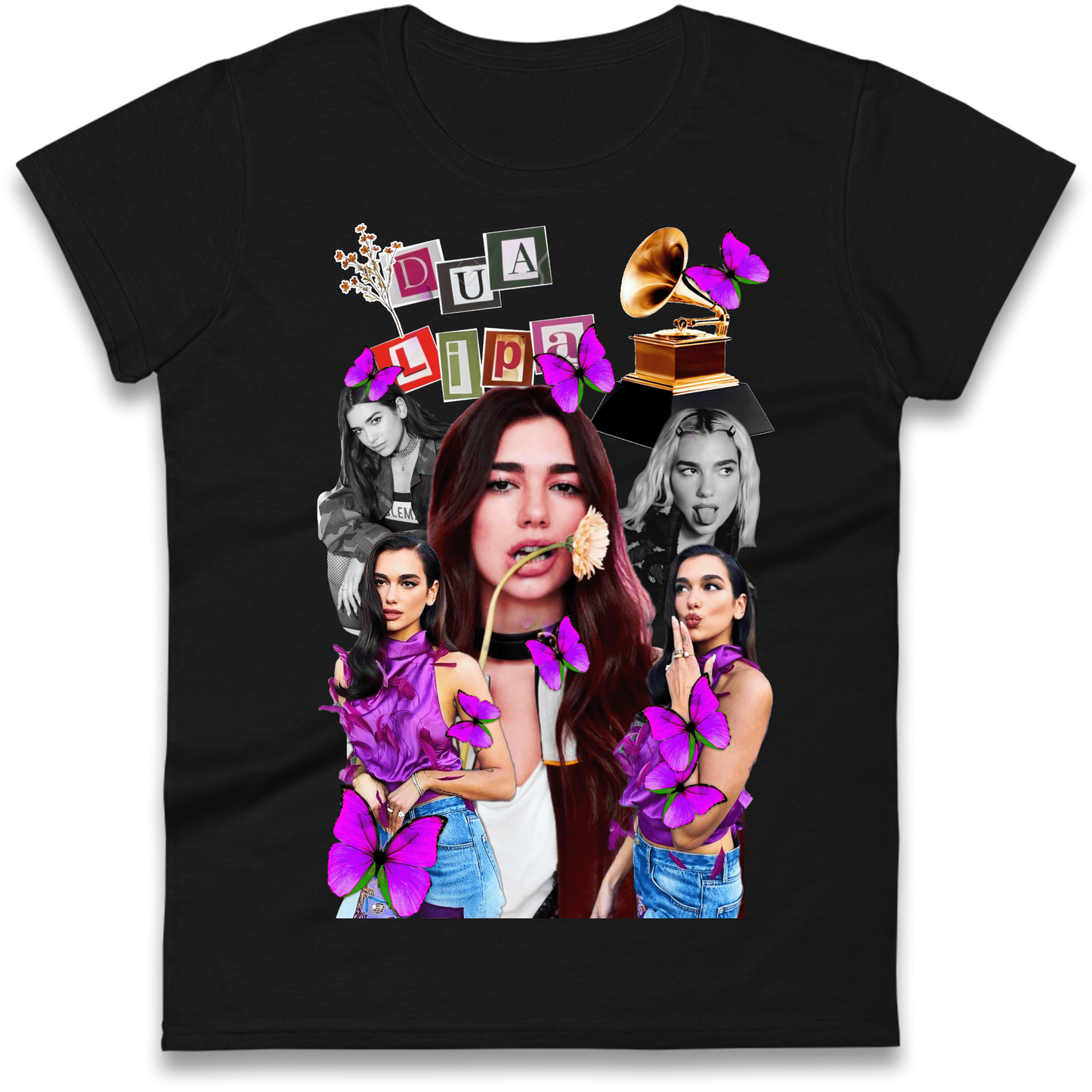 Dua Lipa Butterflies Ladies T Shirt 