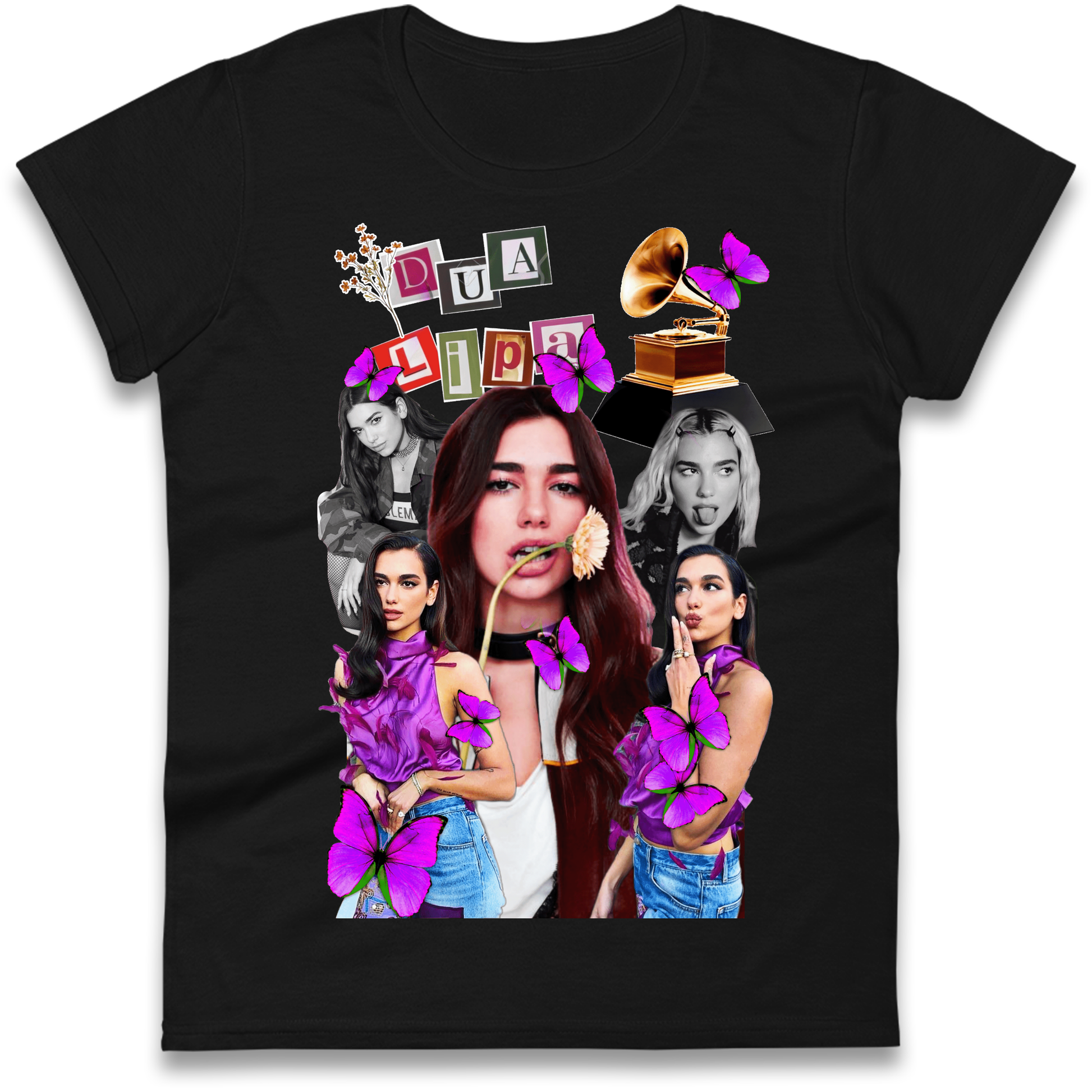 Dua Lipa Butterflies Ladies T Shirt 