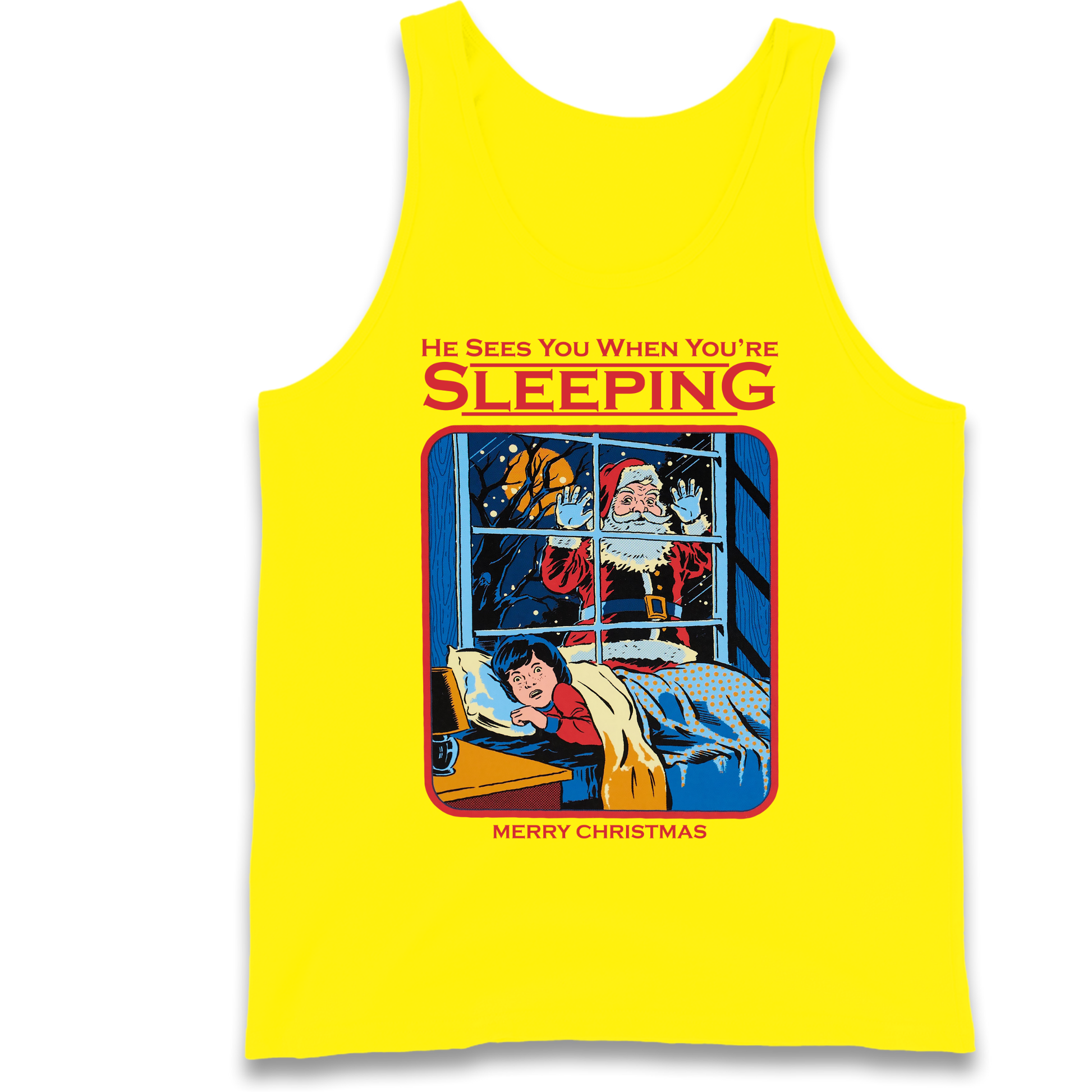 Creepy Santa Claus Christmas Tank Top