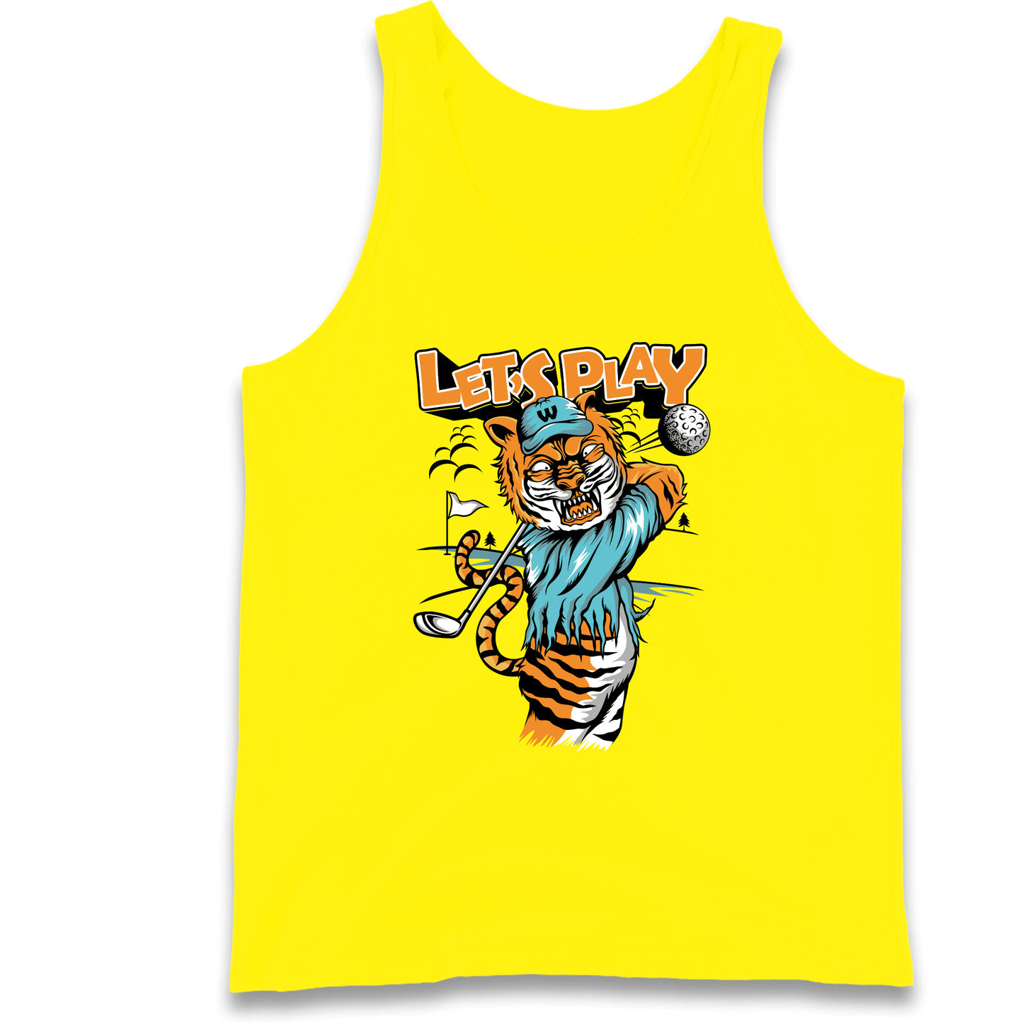 Lets Play Golf Tiger Tank Top