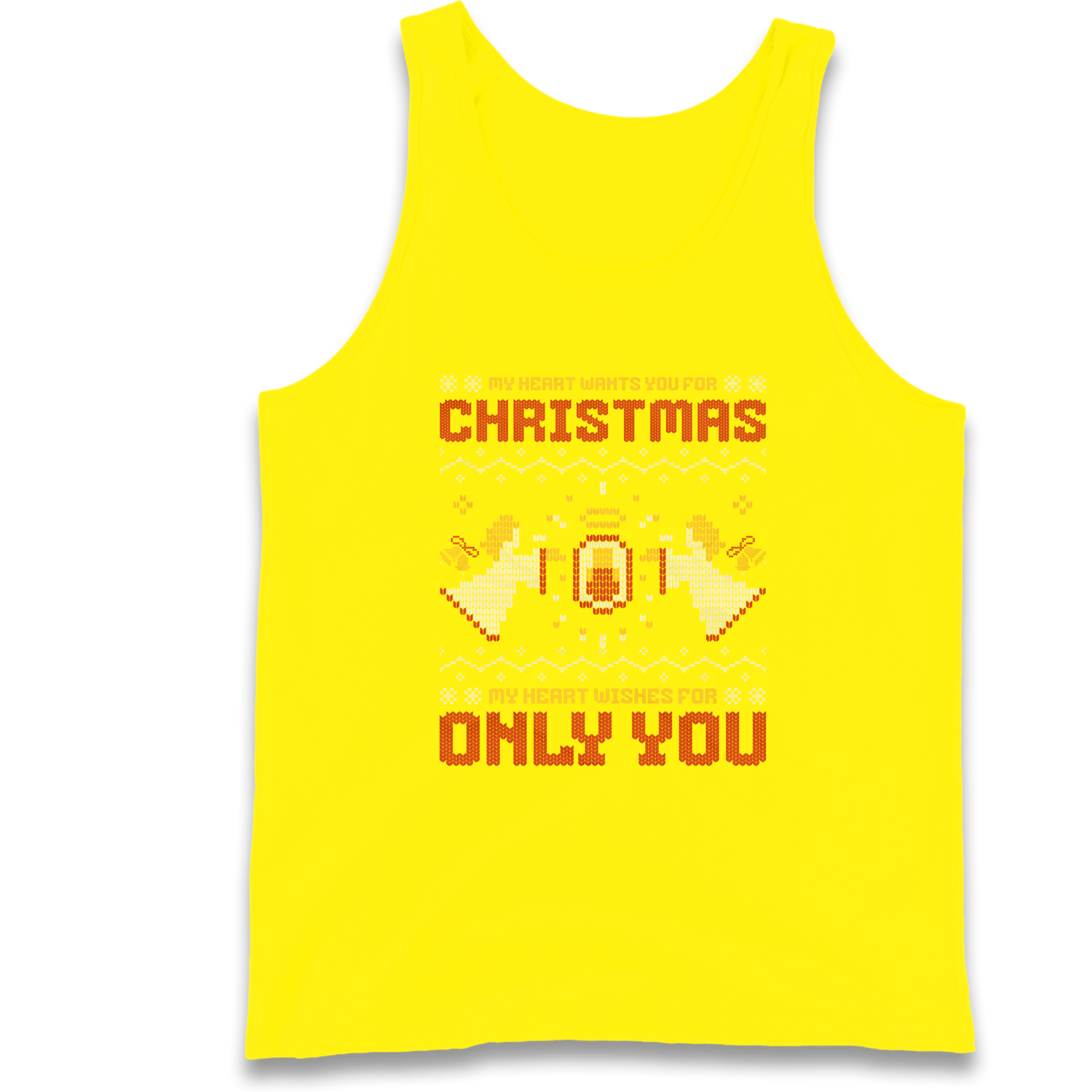My Heart Wants You For Christmas Only You Christmas Tank Top