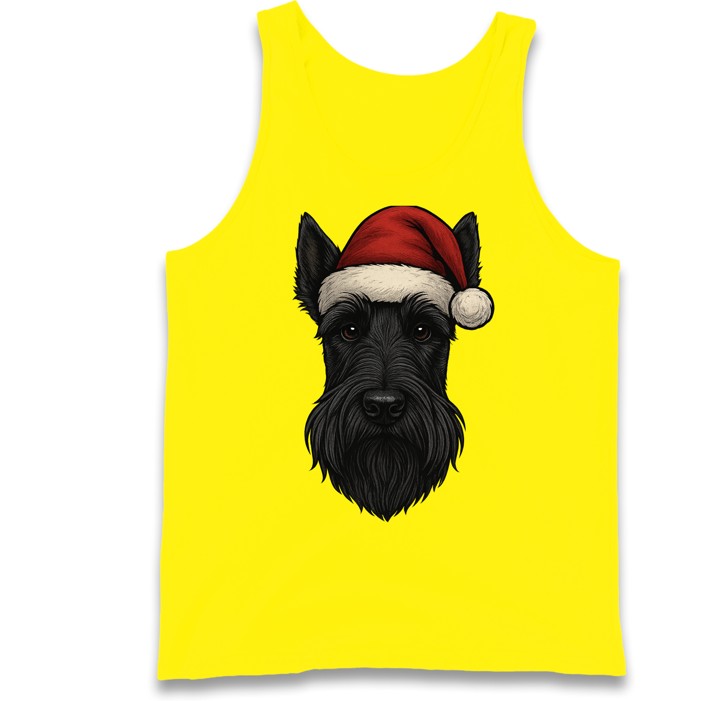 Scottish Terrier Face Christmas Tank Top