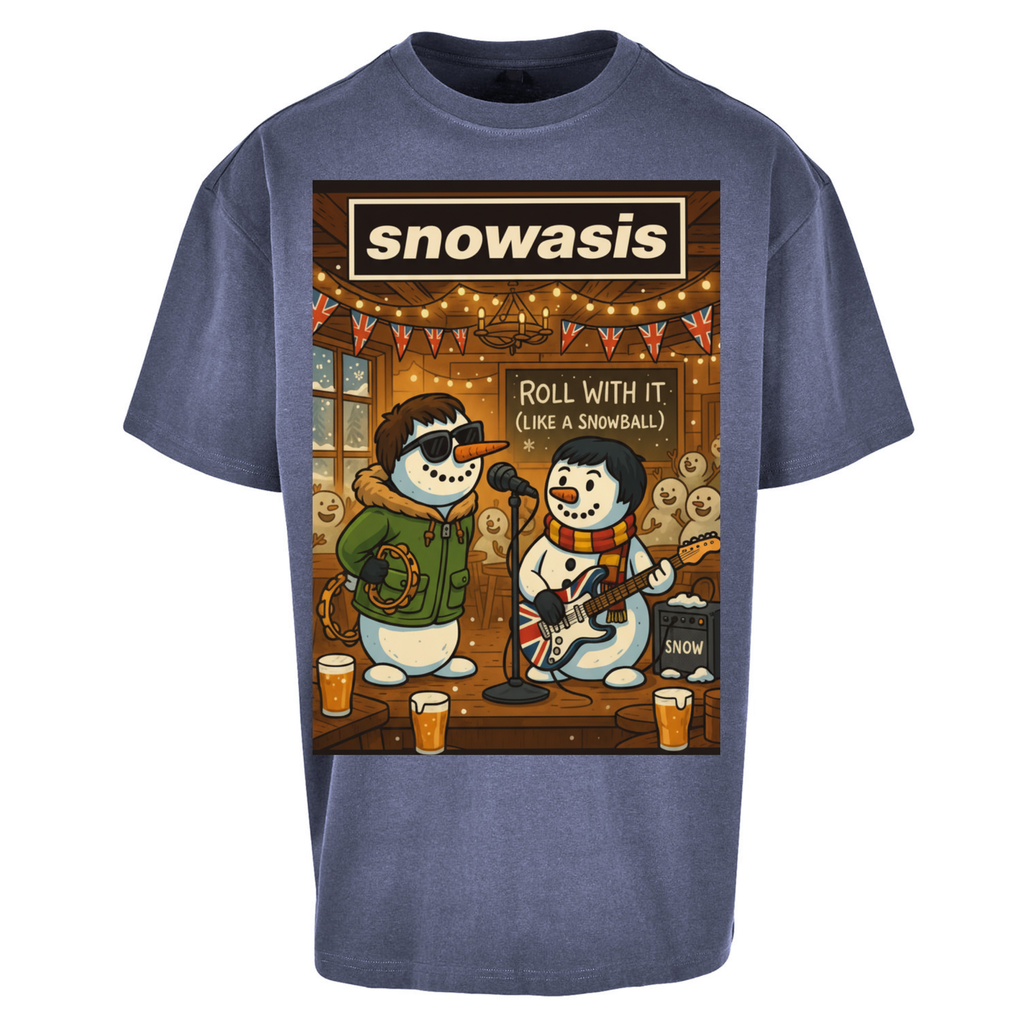 Snowasis Roll Christmas Oversized T Shirts