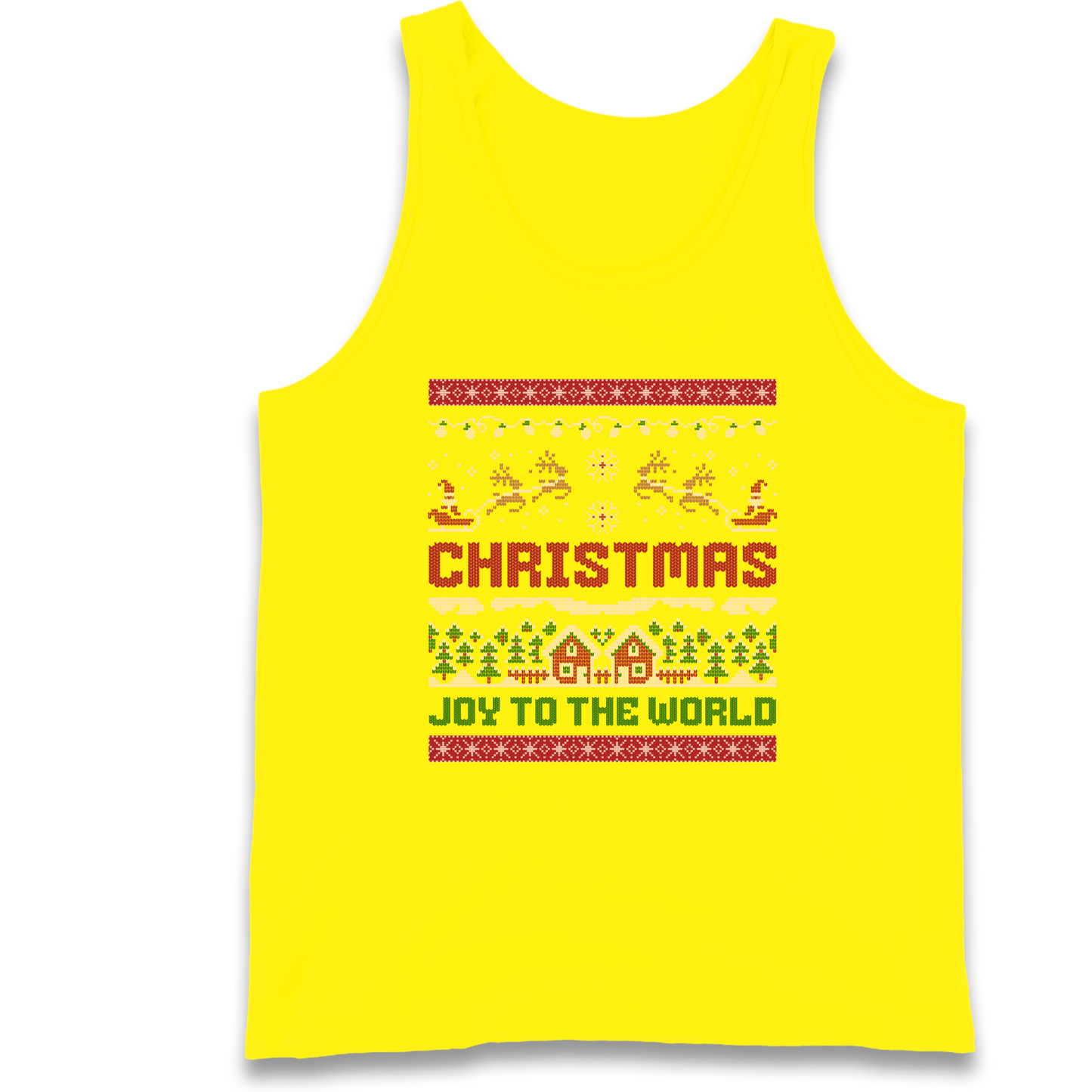 Christmas Joy to the World Christmas Tank Top