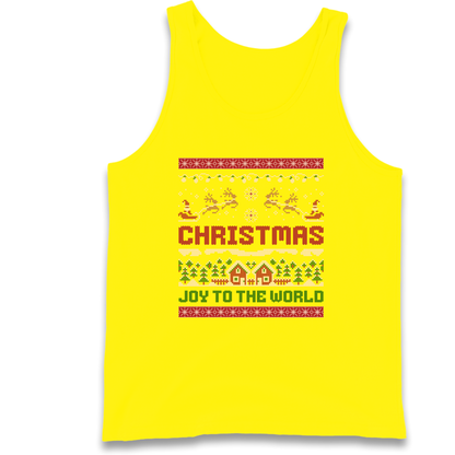 Christmas Joy to the World Christmas Tank Top