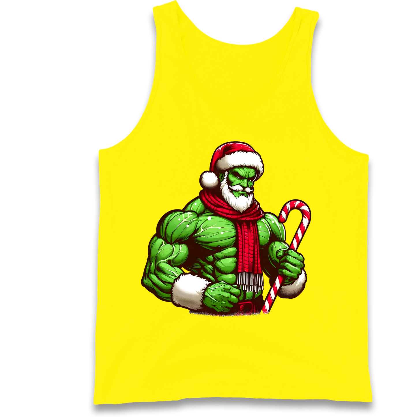 The Hulk Candy Cane Santa Tank Top