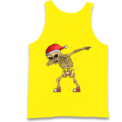 Santa Skellington Dabbing Christmas Tank Top