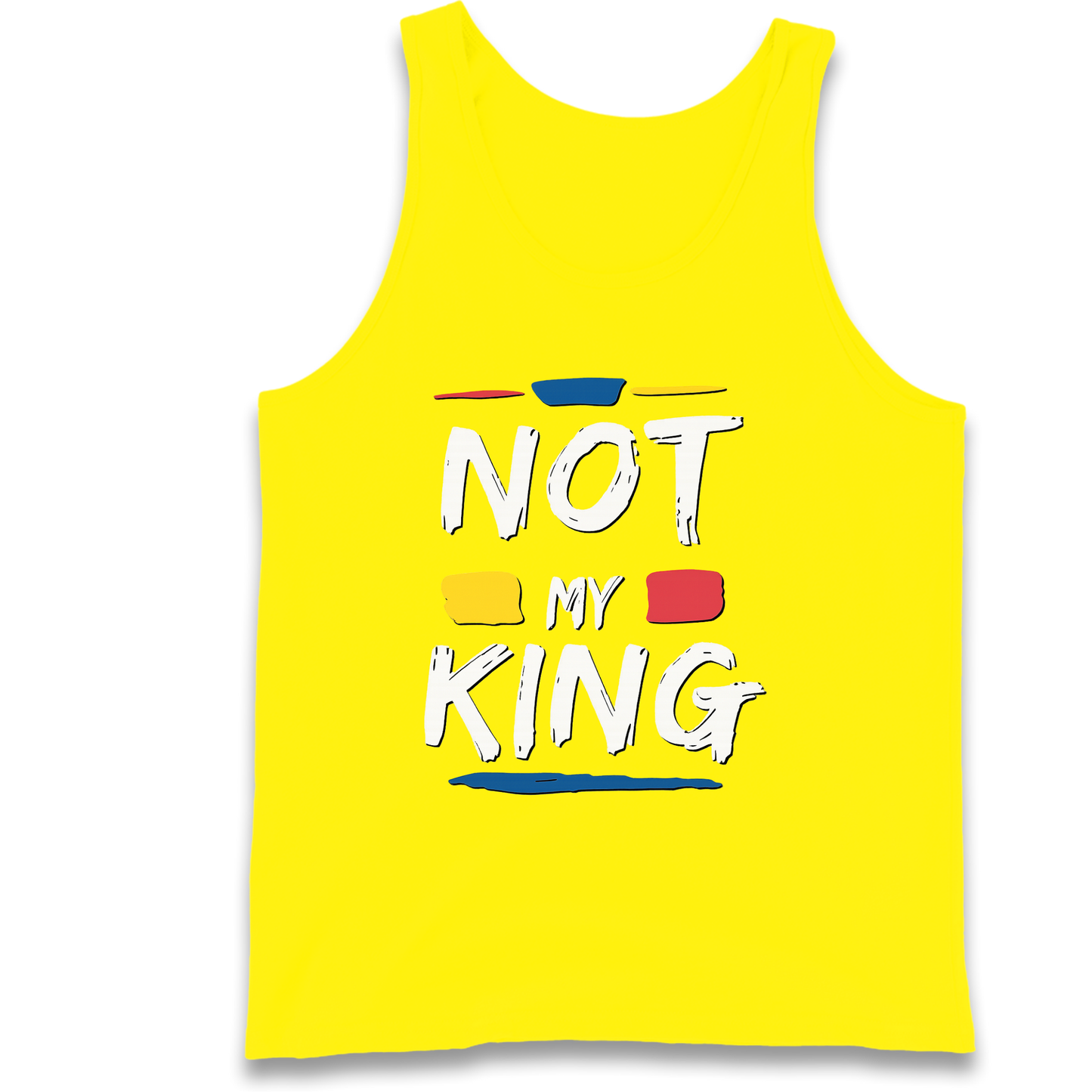 Not My King Slogan Tank Top