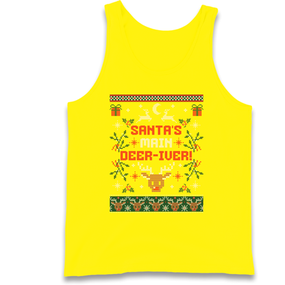 Santas Main Deer iver Christmas Tank Top