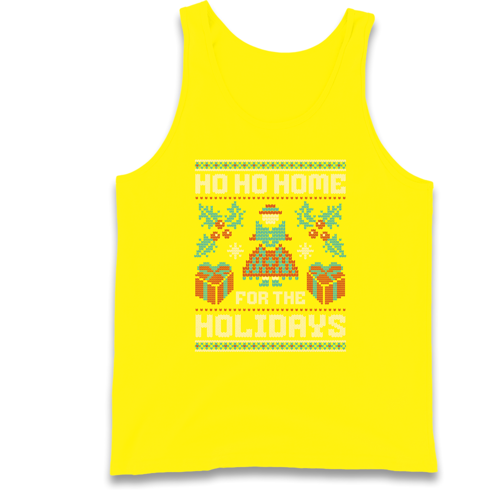 HO HO Home For the Holidays Christmas Tank Top