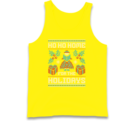 HO HO Home For the Holidays Christmas Tank Top