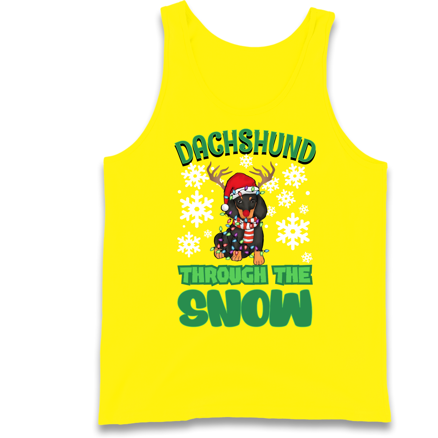 Dachshund Through The Snow Christmas Tank Top