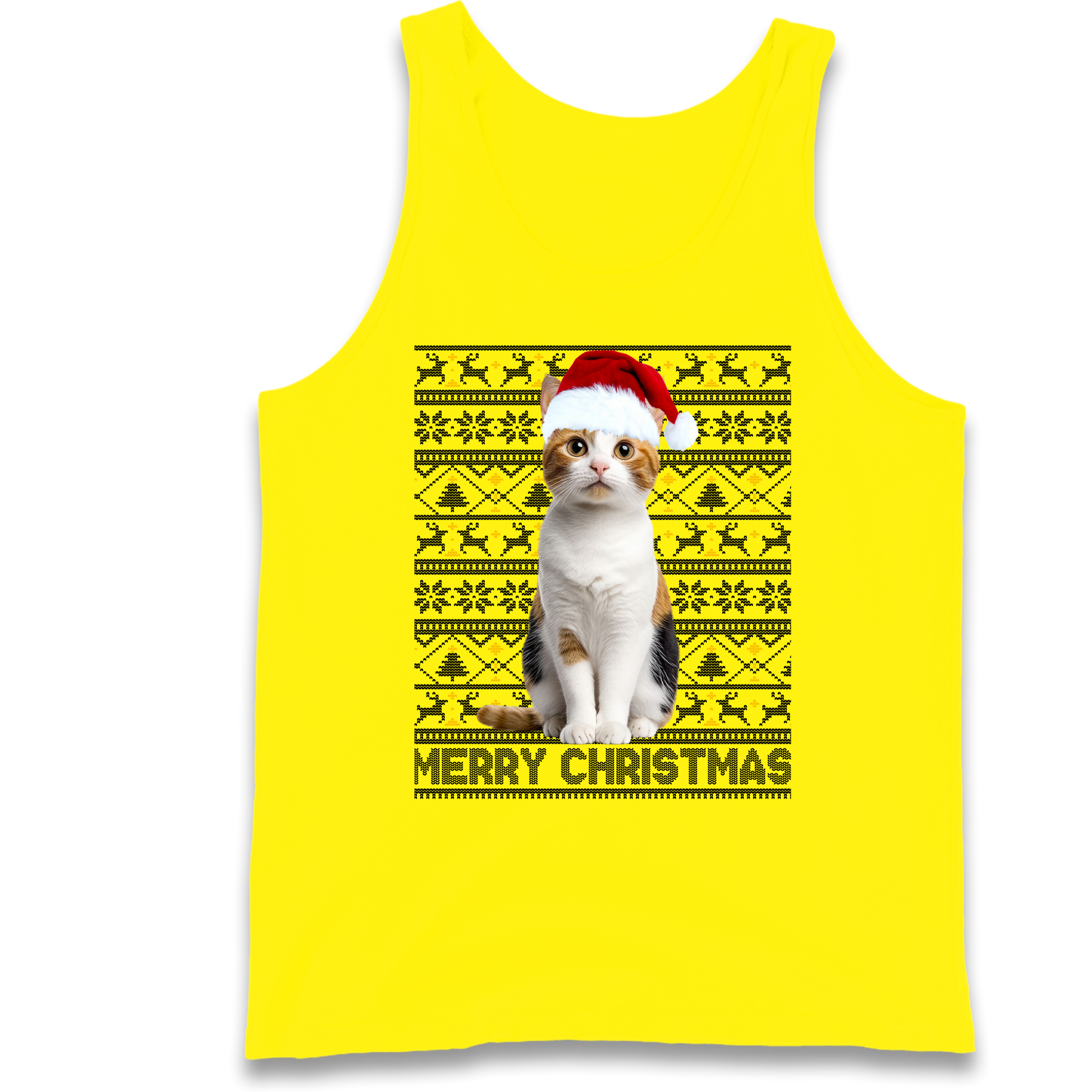 Merry Christmas Cat Tank Top