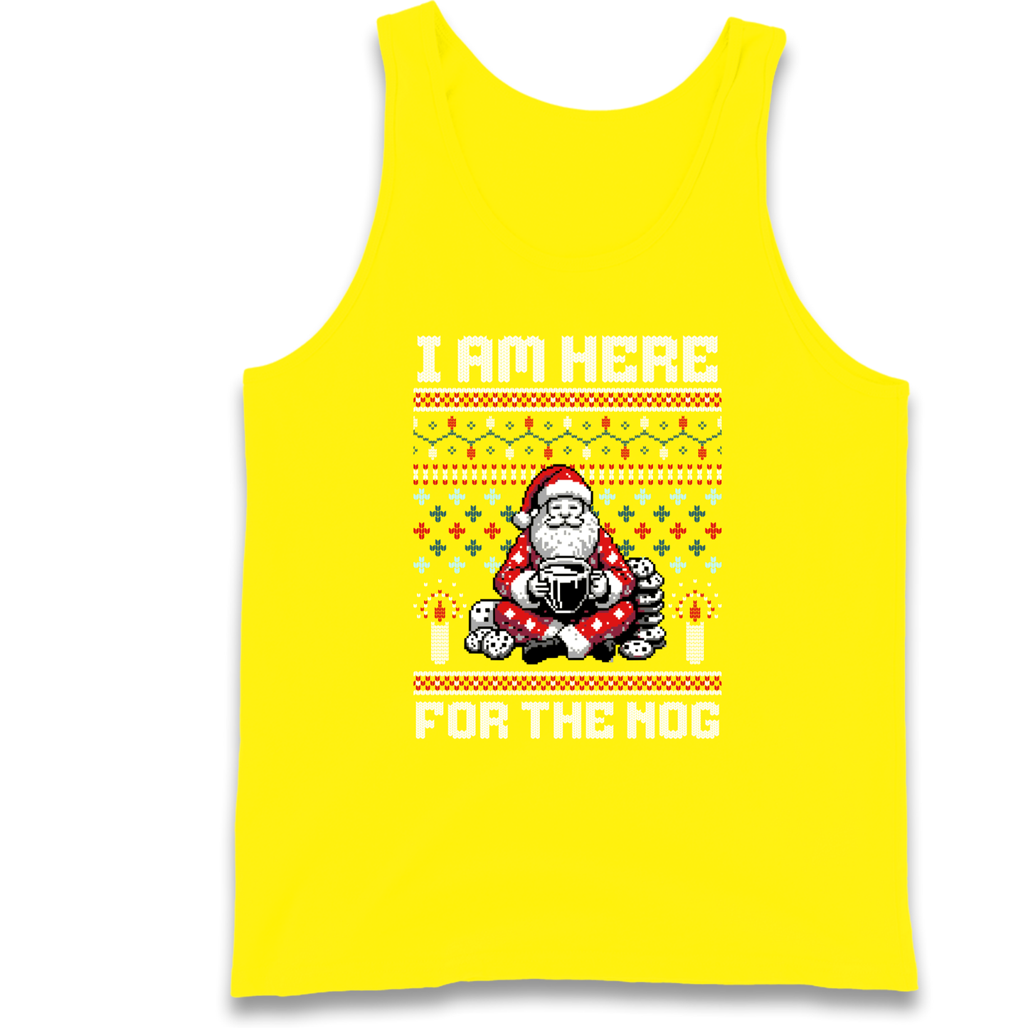 I am Here For The Nog Christmas Tank Top
