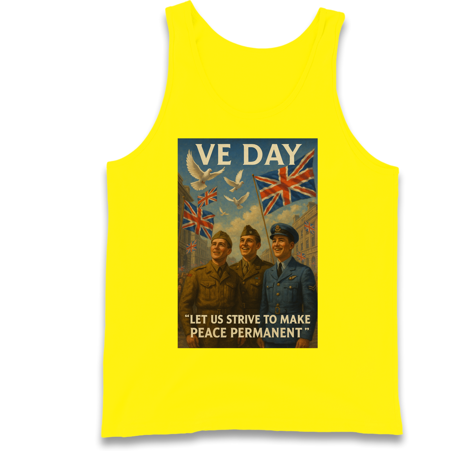VE Day Let Us Strive to Make Peace Permanent Tank Top