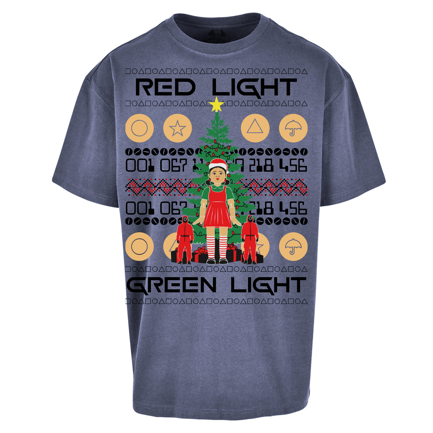 Squid Game Christmas Oversized T Shirts