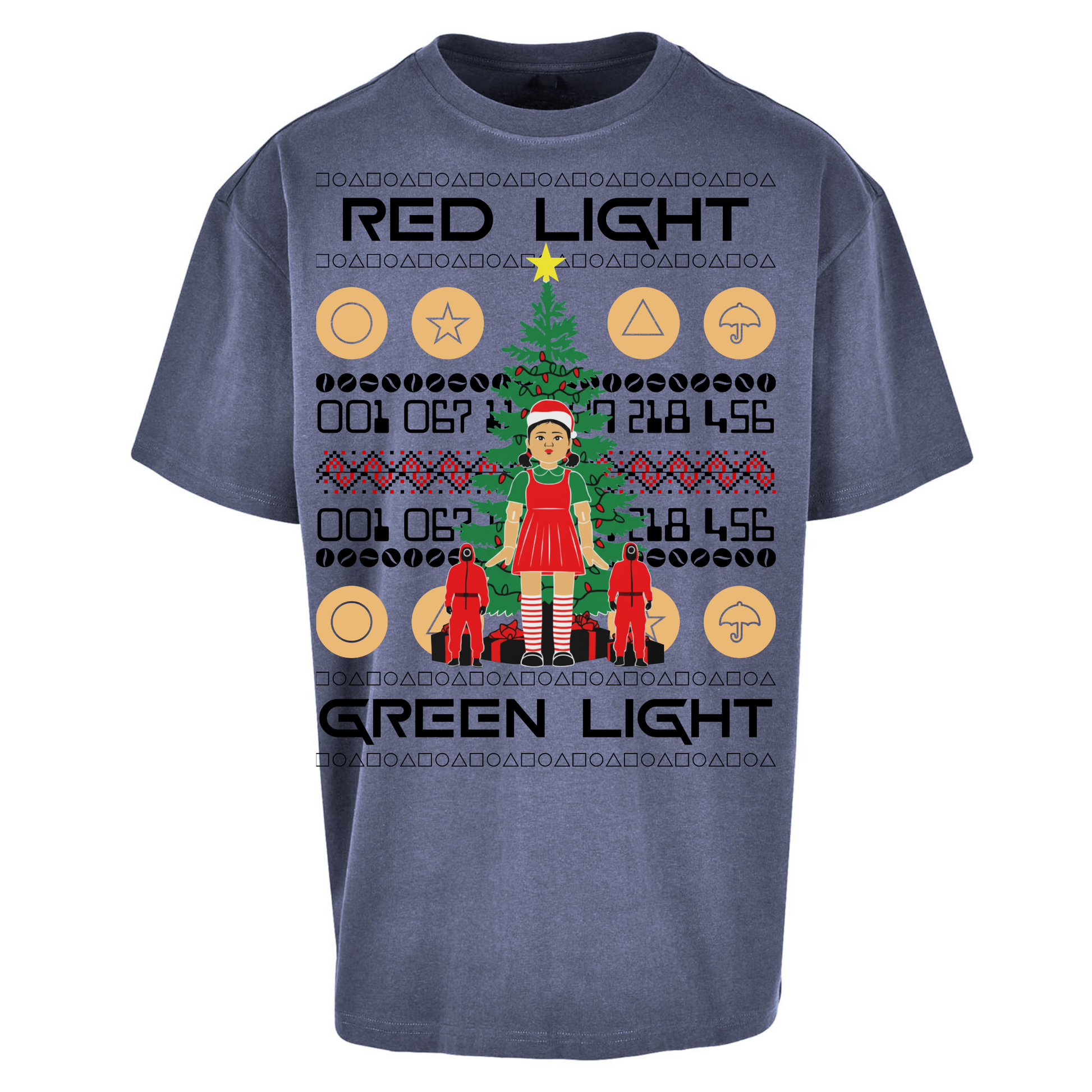 Squid Game Christmas Oversized T Shirts