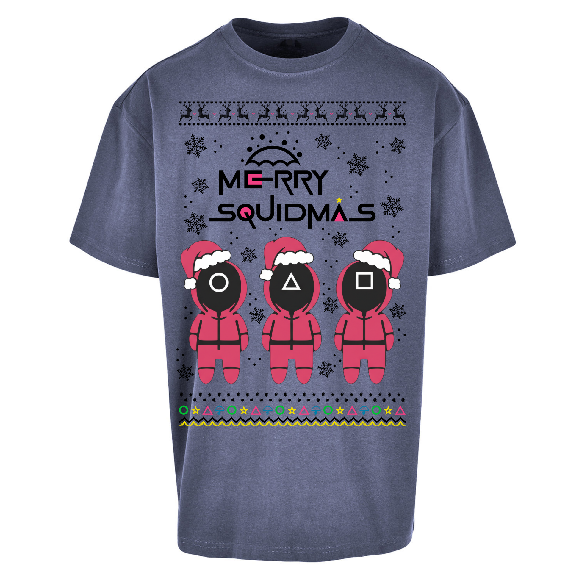 merry Squidmas Oversized T Shirts
