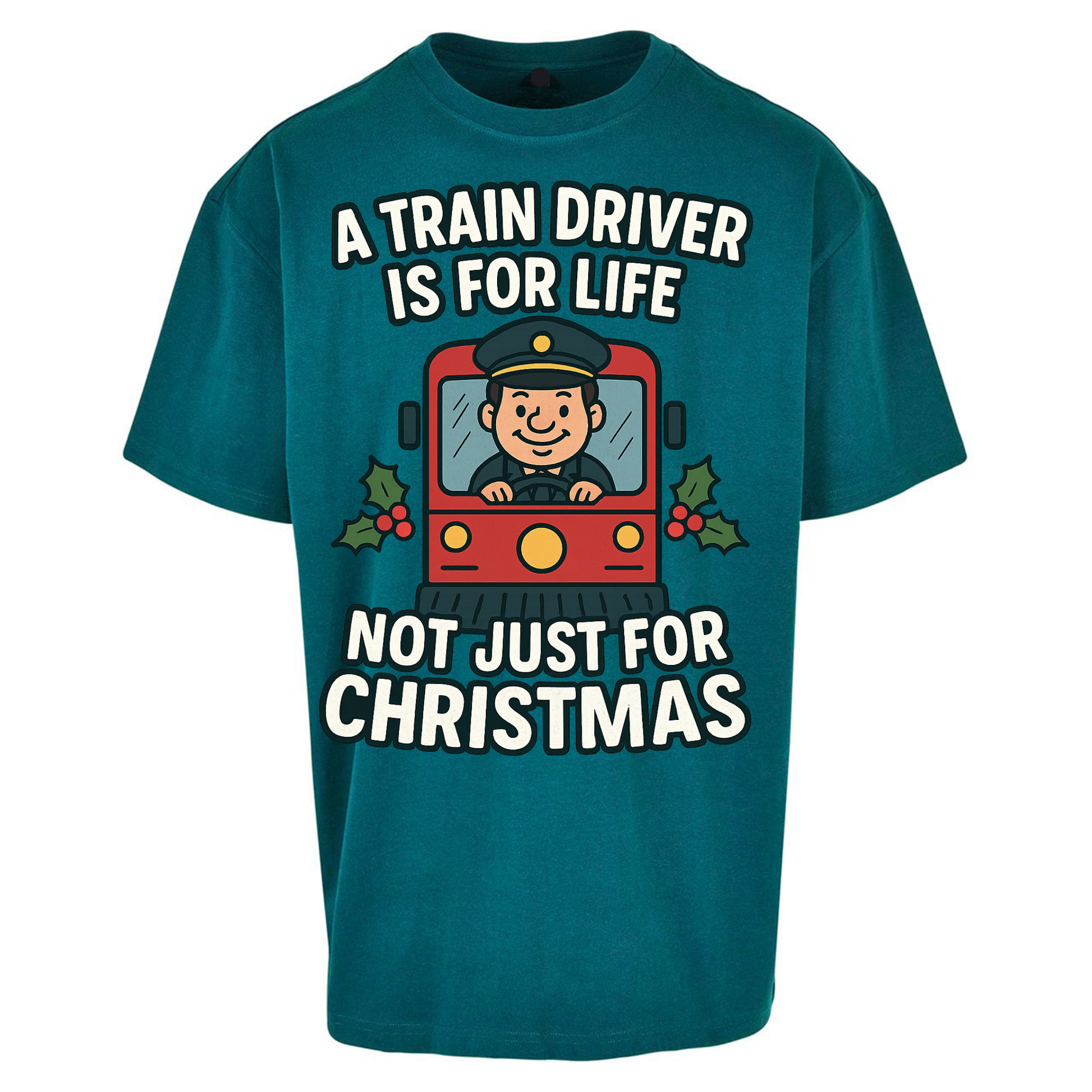 Train Driver Christmas Oversized T Shirts