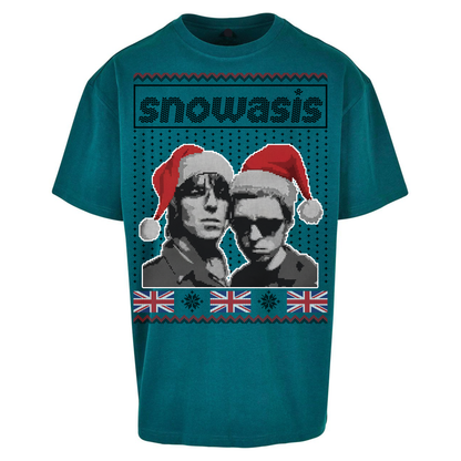 Snowasis Union Jack Christmas Oversized T Shirts