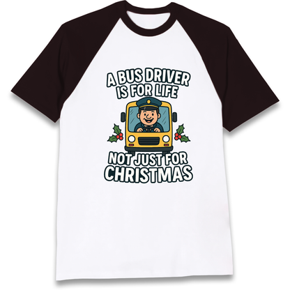 Bus Driver Christmas Raglan T Shirt