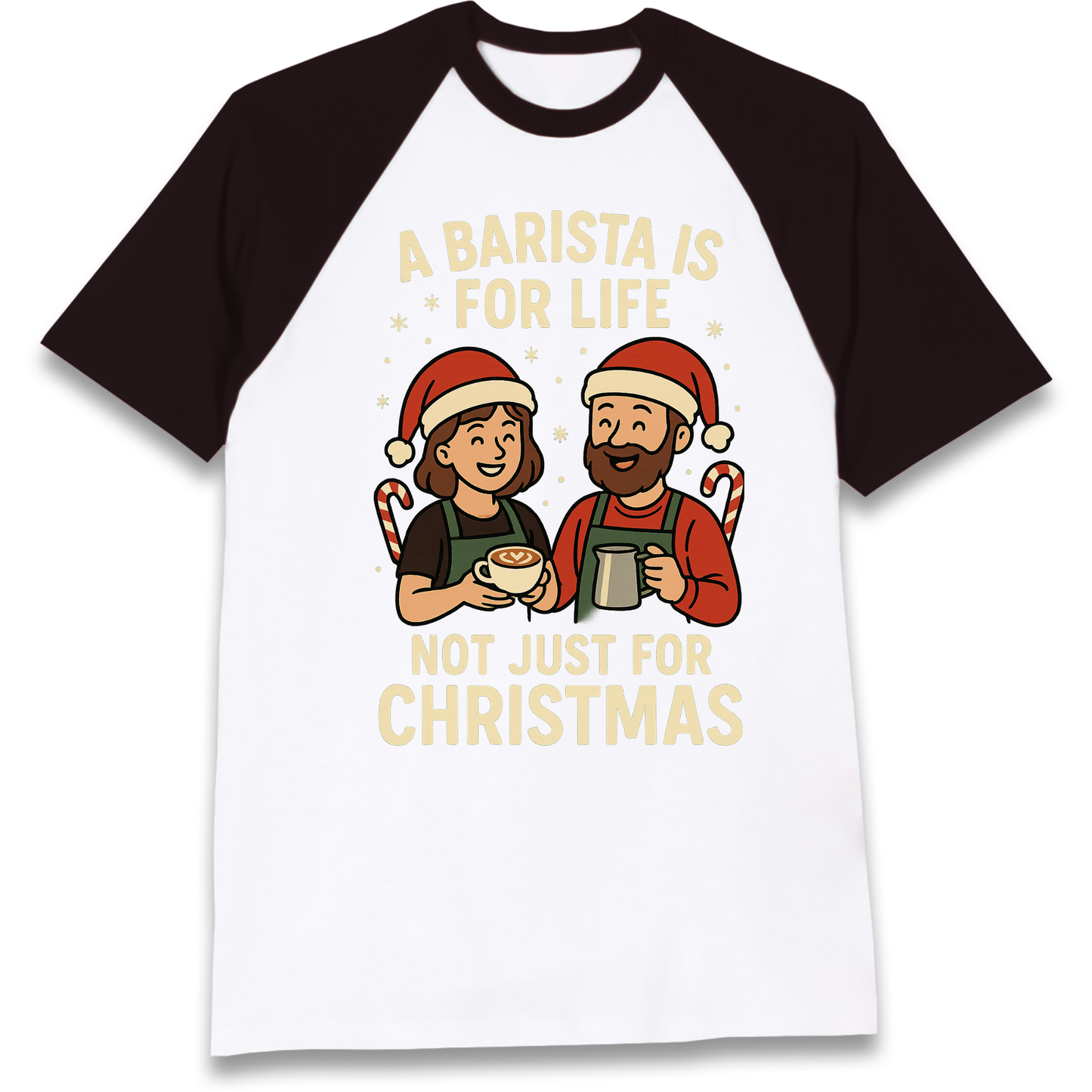 Barista Christmas Raglan T Shirt