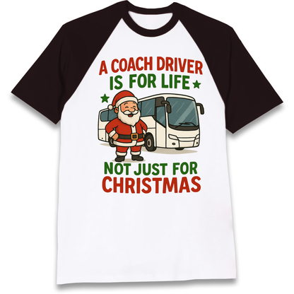 Coach Driver Christmas Raglan T Shirt