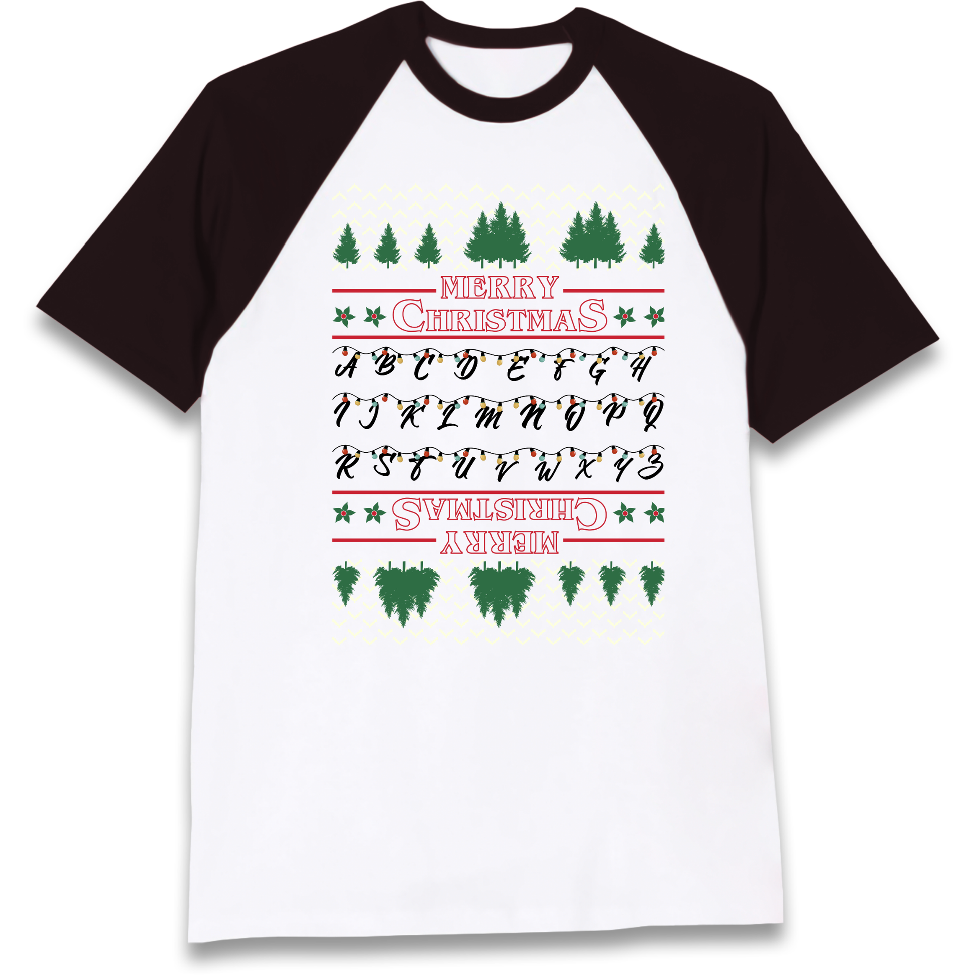stranger things christmas jumper Raglan T Shirt