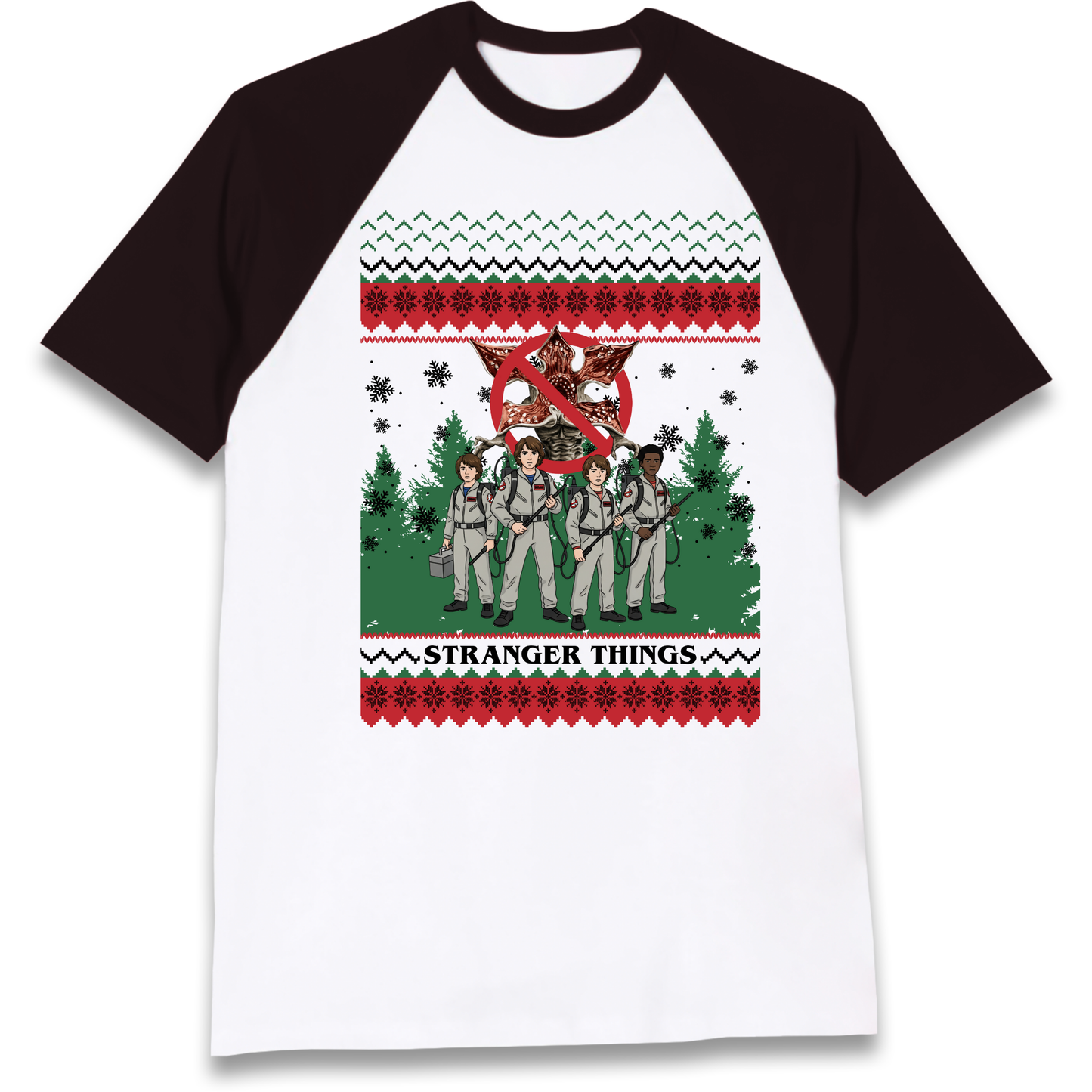 Stranger Things Demogorgon Christmas Raglan T Shirt