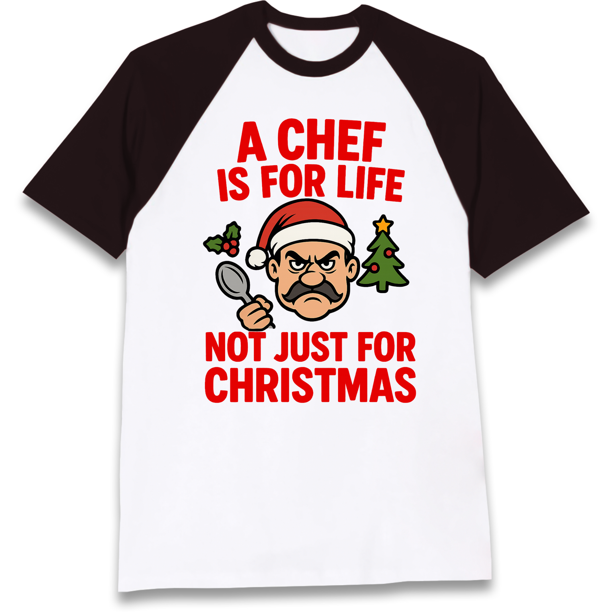 Chef Christmas Raglan T Shirt
